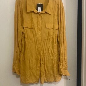 Fashion Nova Mustard Blouse